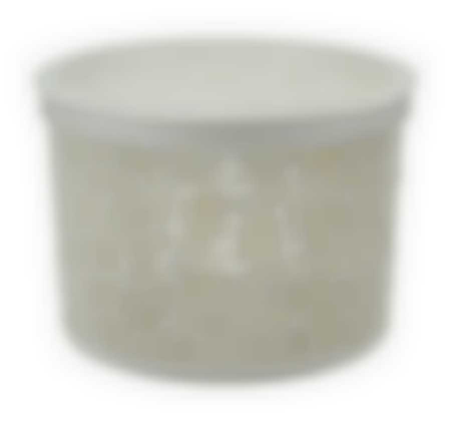 Коробка БЯЗЬ с крышкой D17см 2л  белый ротанг