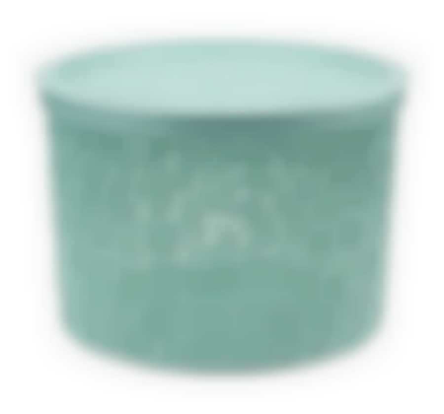 Коробка БЯЗЬ с крышкой D22см 4,5л  Морская волна