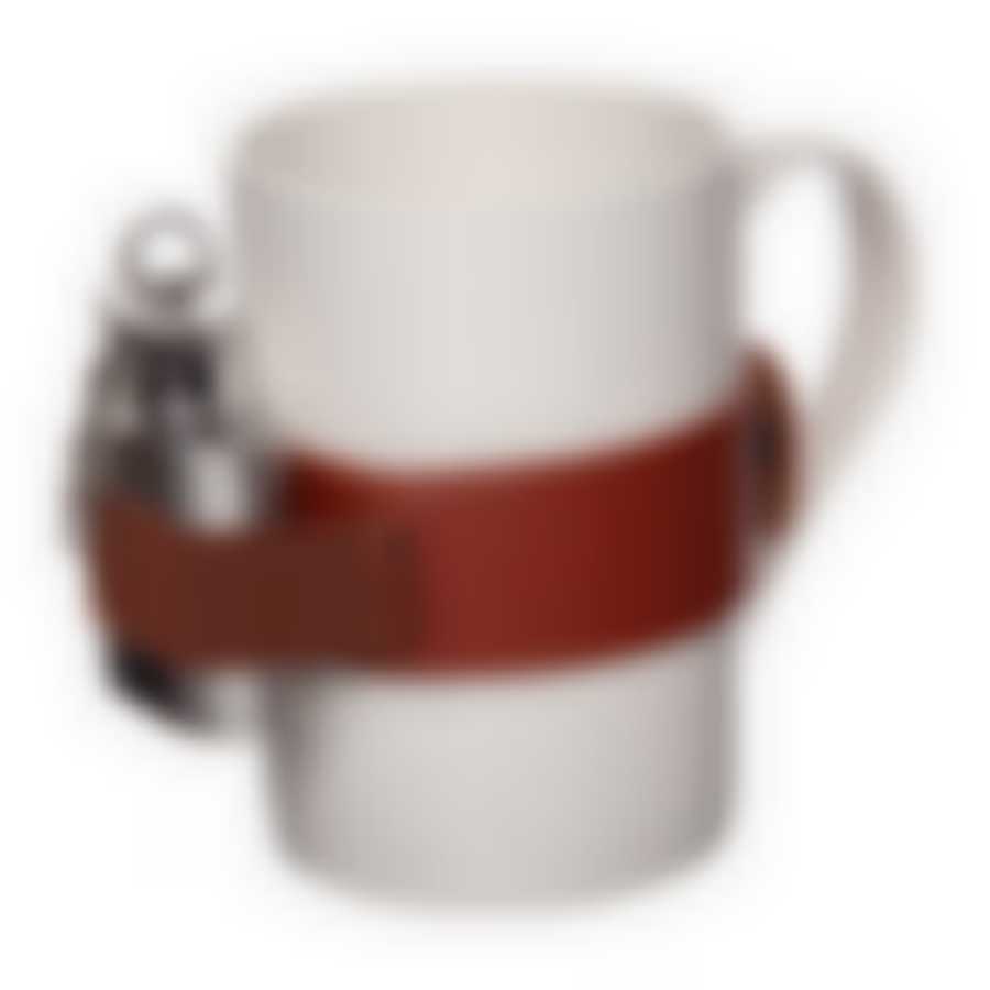  Кружка 330 мл с кож.держателем+фляжка