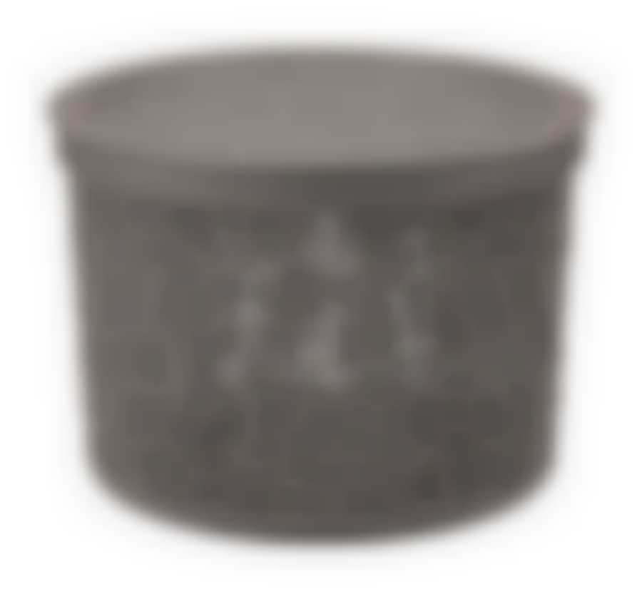 Коробка БЯЗЬ с крышкой D17см 2л  французcкий серый