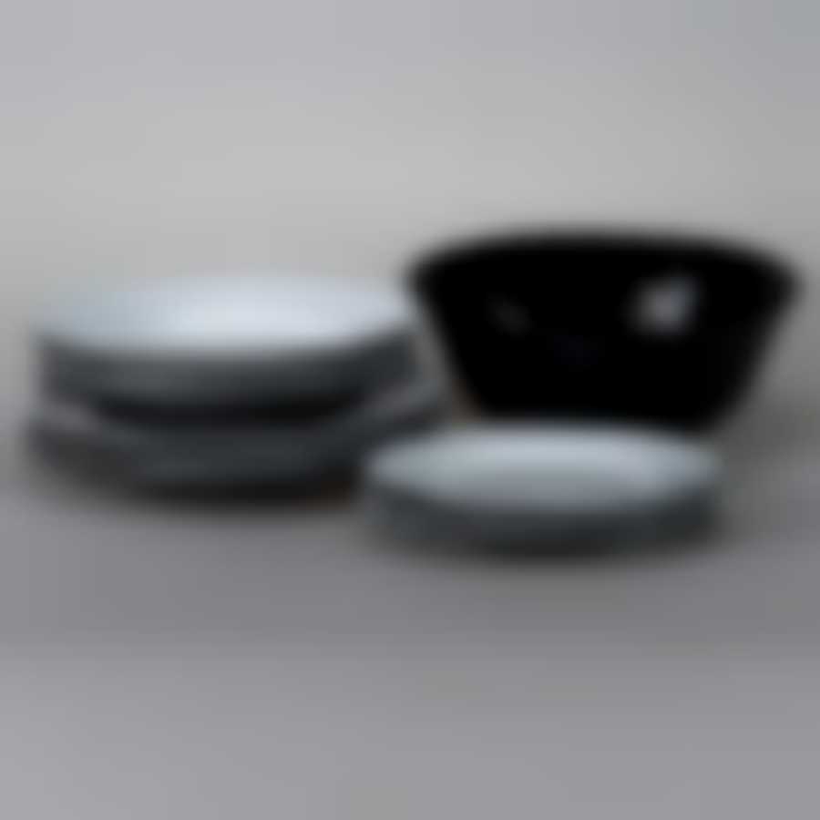 Набор столовый на 6 персон BLACK & WHITE, 19 предметов