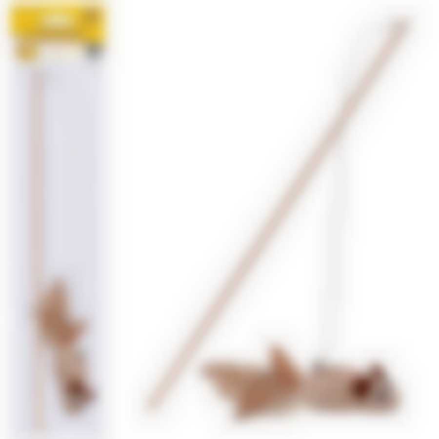 Игрушка-удочка для животных "Хитрый мышонок". Общая длина 95 см. NEW