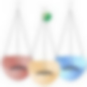 Кашпо подвесное с дренажной сеткой. Диаметр 23см, глубина 12,5см 3 цв.