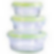 Набор жаровень из 3-х шт.стекло/пласт,LR