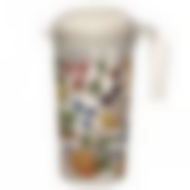 Кувшин с крышкой и декором 1,5л (Бежевый)