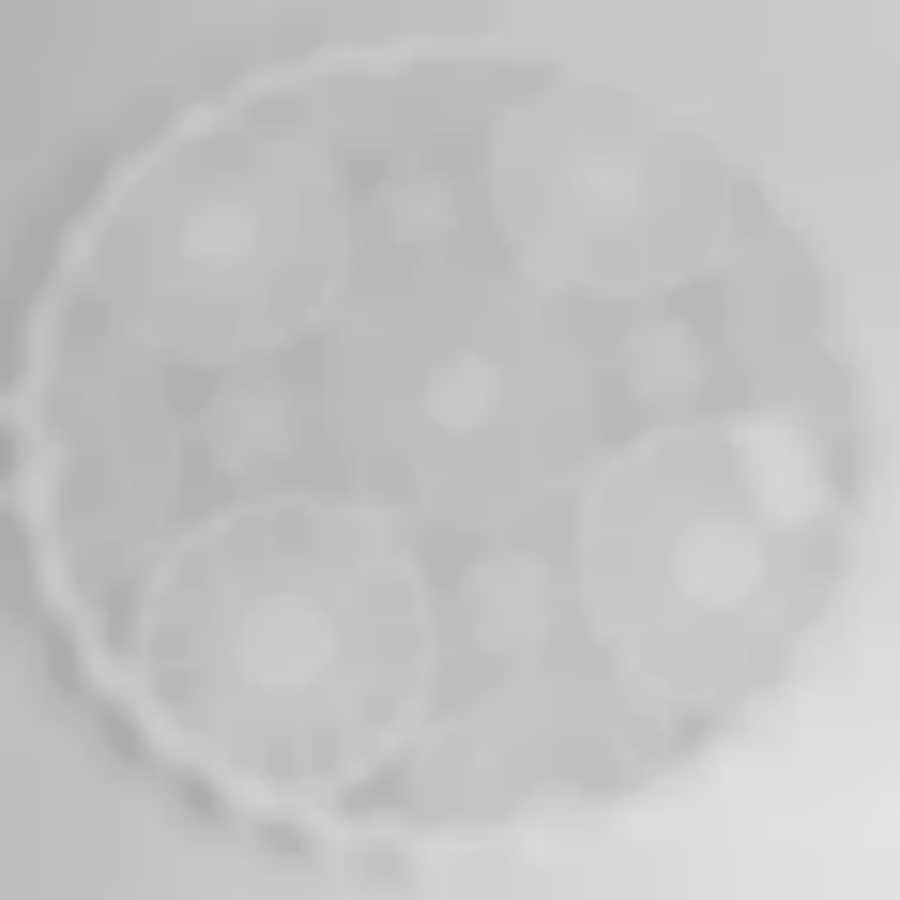 Салфетка сервировочная с узором круглая D-38 см, цв. белый