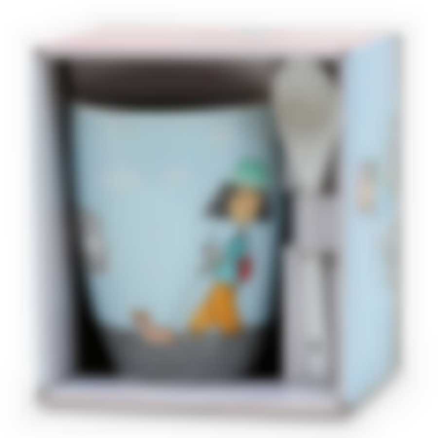 Кружка Бочка с ложкой 340 мл п/уп "Умницы-красавицы"