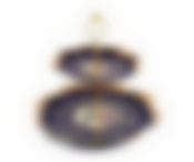 Фруктовница 2-х ярусная кобальт "ВЛЮБЛЕННАЯ ПАРА" высота=28 см.диаметр=29/19,5 см.