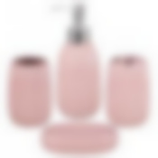 Набор для ванной комнаты 4 пр.:дозатор для мыла, мыльница, стакан для зубных щеток , стакан (кор=12к