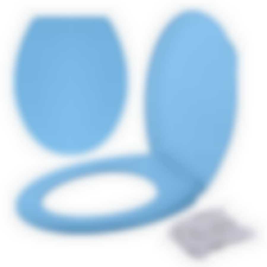 Сиденье для унитаза с крышкой (голубой цв.)