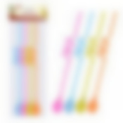 Трубочки для коктейля с ложечкой "Фуршет" 4 шт. 26см