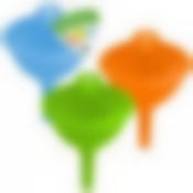 Набор воронок "Эконом" 3 шт. d5,5; 7,5; 9см 3цв.