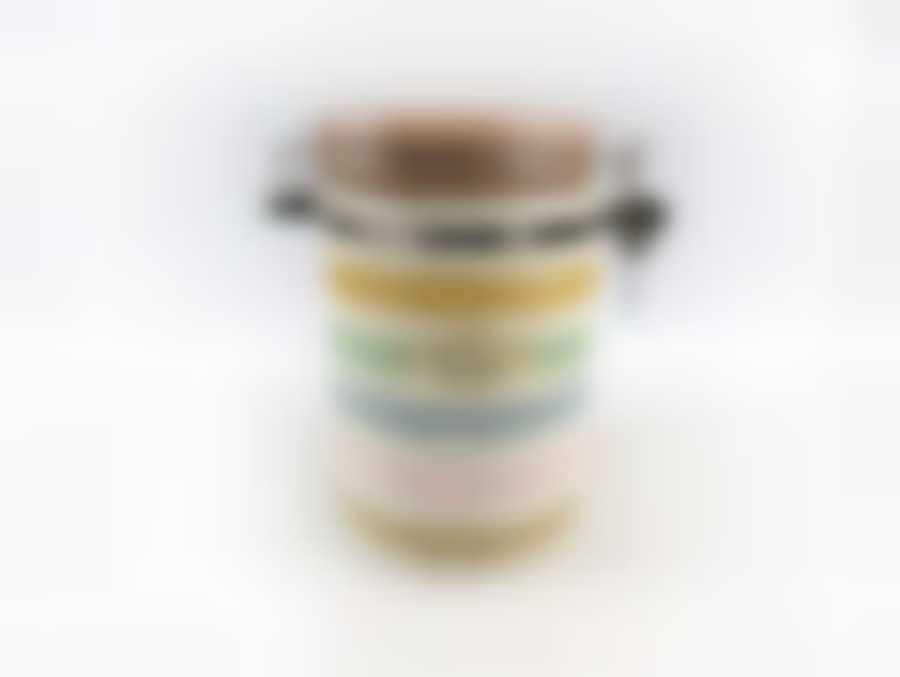 Банка "Полосы" 900 мл с клипсой в подарочной упаковке