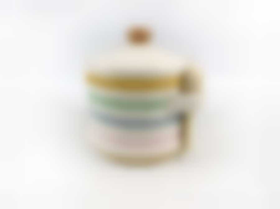 Банка "Полосы" 450 мл с ложкой в подарочной упаковке