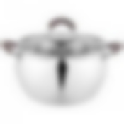 Кастрюля agness со стекл. крышкой серия apple 6,2 л. 24x13.5 см цвет: кофейный