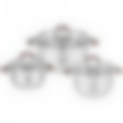 Набор кастрюль agness со стекл.крышками 6пр.1,7/3,5/6,5 л. размер 16x9,5/20x12.5/26x13.5 см