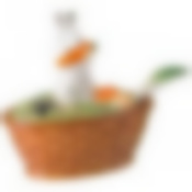 Икорница с крышкой и ложкой Кролик 11*11 см 