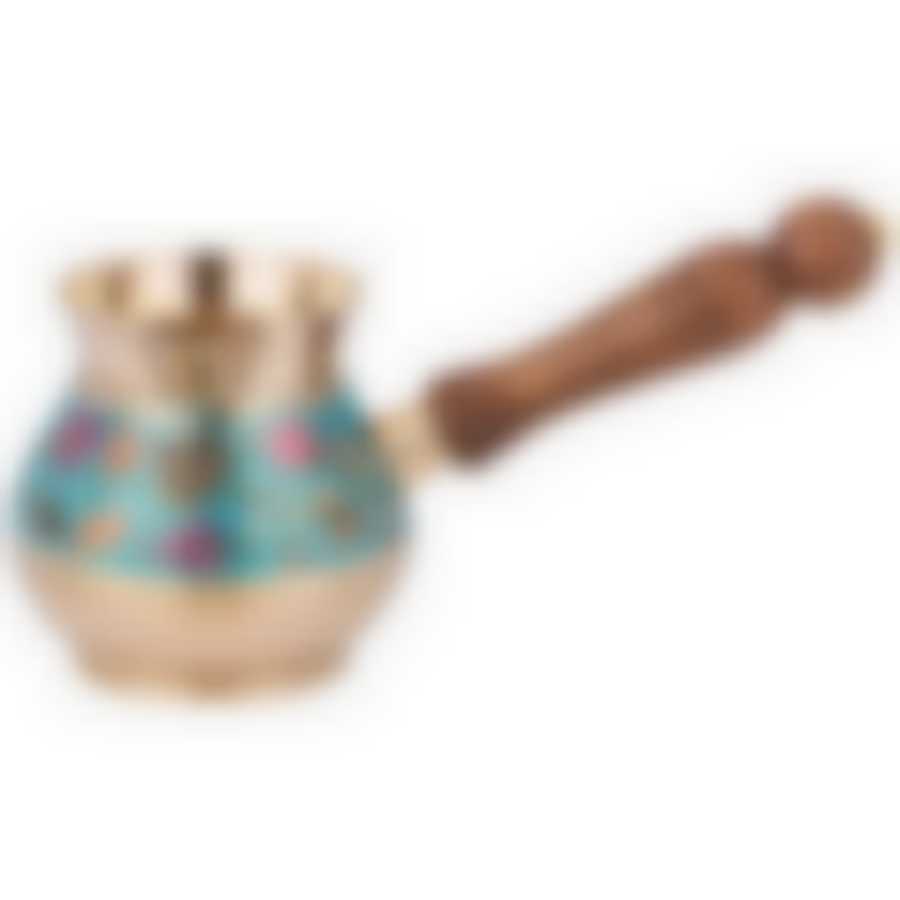 Турка 250 мл. латунь. цветная эмаль 