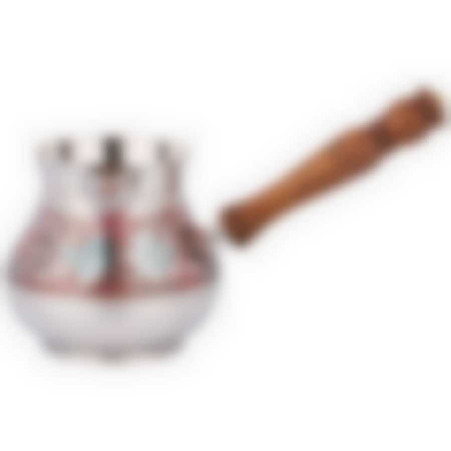 Турка 600 мл. латунь. цветная эмаль 