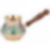 Турка 400 мл. латунь. цветная эмаль 