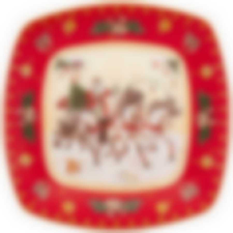 Блюдо lefard Тройка квадратное 25x4,2cm красное 