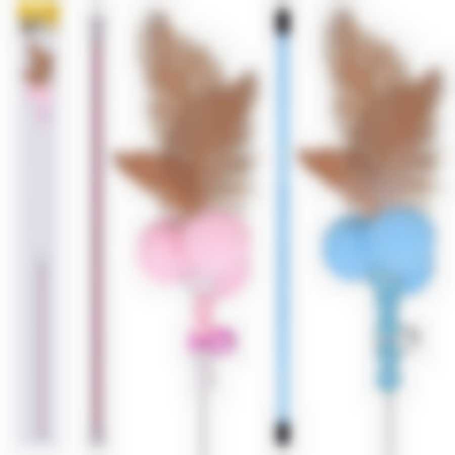 Игрушка-удочка для животных "Дразнилка". Общая длина 55 см. 2цв NEW