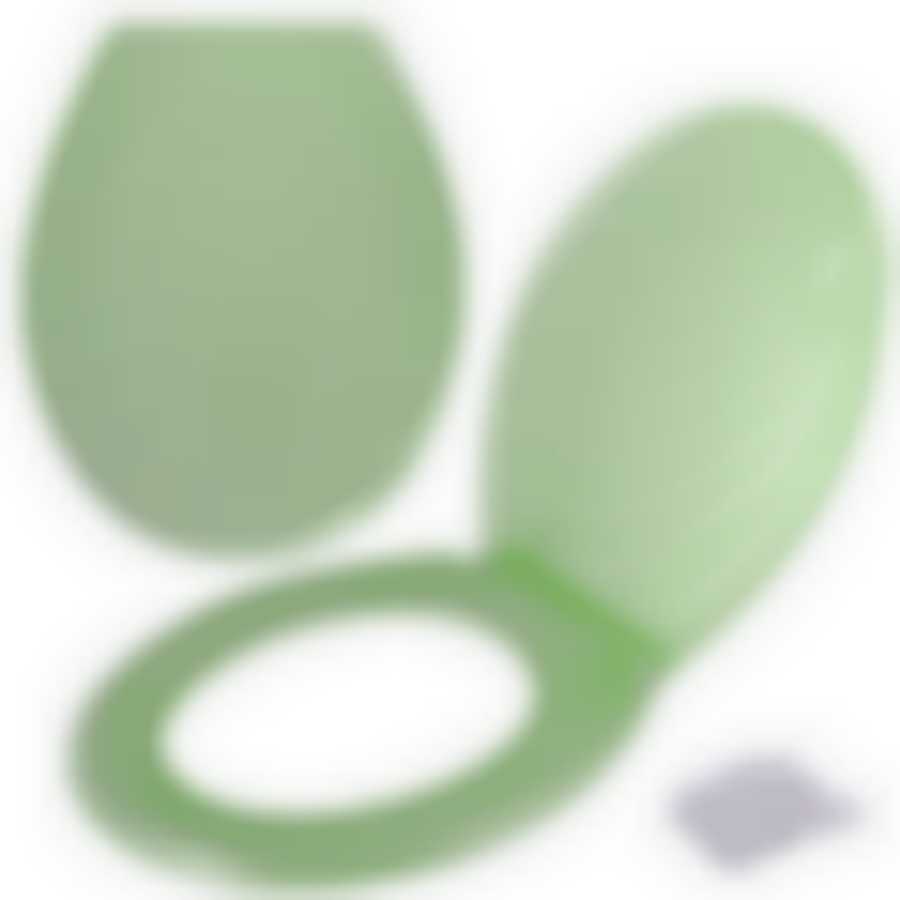 Сиденье для унитаза "Ракушка" с крышкой (зеленый) NEW