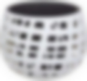 Кашпо ХАОС D175мм 1,5л с вставкой  Белый