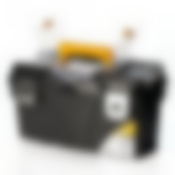 Ящик для инструментов с металлическими замками "ГЕФЕСТ 18" (черный с желтым)