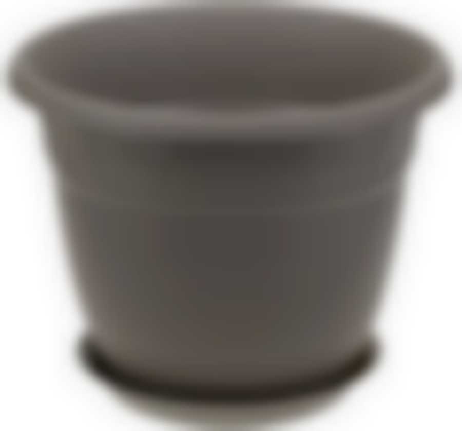 Кашпо РЯБИНА D-160 мм 1,4л с поддоном (французский серый)