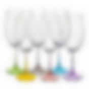 Рюмка для красного вина "MILVUS", "Color mix цветные ножки", 510 мл (набор 6шт)