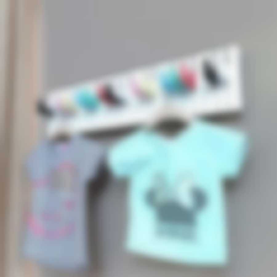 QWERTY Вешалка "Вена" цвет белый (крючки разноцвет.)