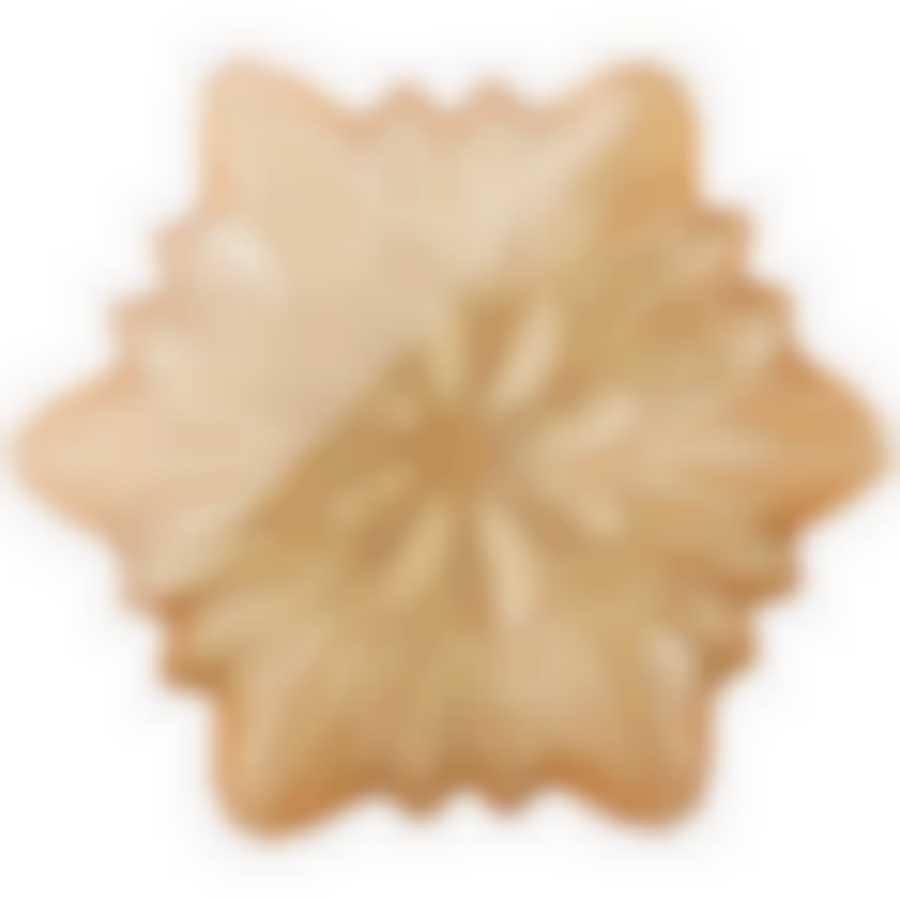 Блюдо Snowflake gold shiny 25см