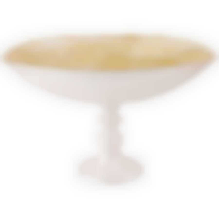 Блюдо на ножке Inspiration gold овальное 30cm