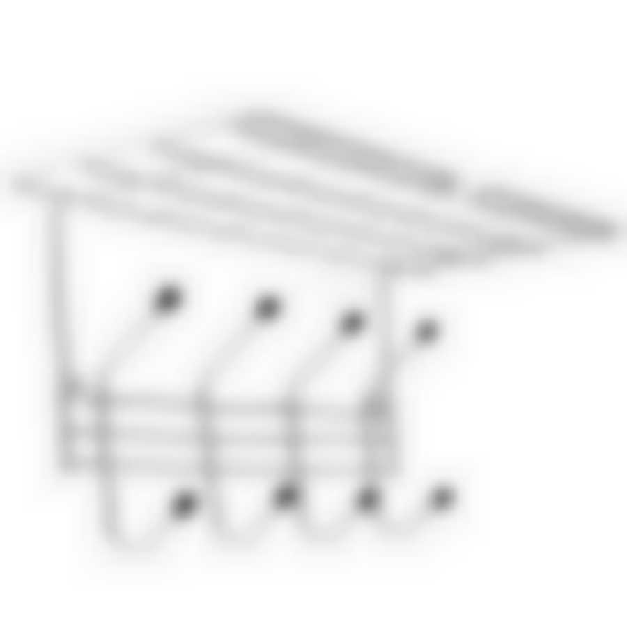 Вешалка д/одежды 4 крючка с полкой