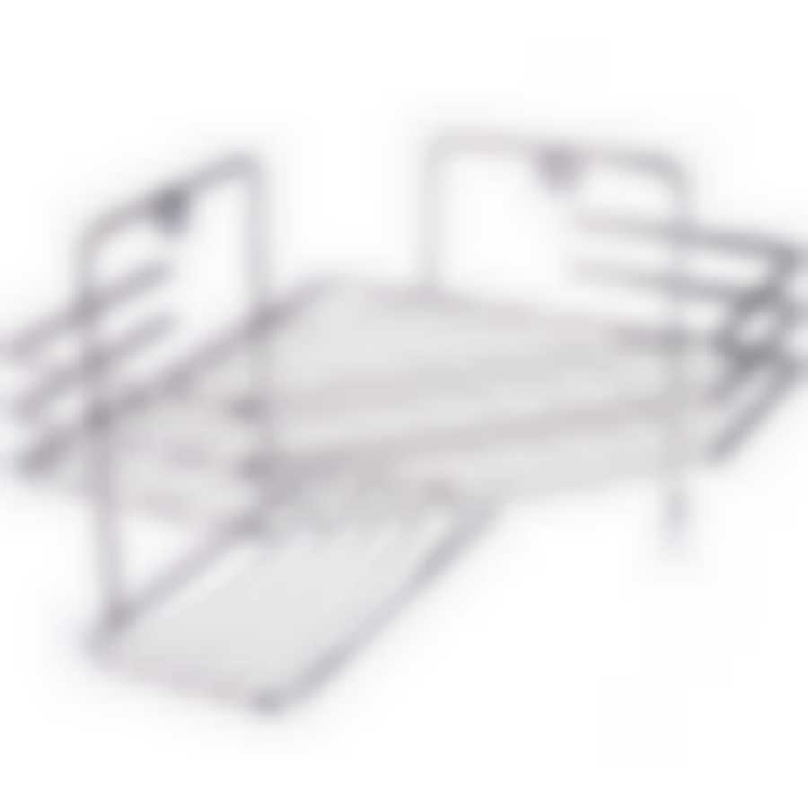 Полка угловая 1 секционная, с мыльницей хром