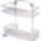 Полка настенная 2-х ярусная (35*12,5*28,5см) хром