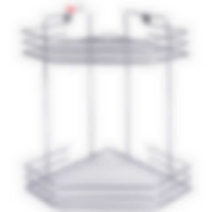 Полка угловая 2 секция хром МВ