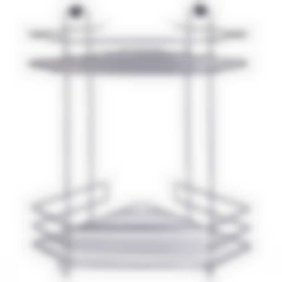 Полка угловая 2 секция хром МВ