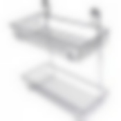 Полка настенная 2-х ярусная (29*12,5*30см) хром