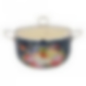 Кастрюля эмалированная agness со стеклянной крышкой, 5,3л, диаметр=22 см высота=15 см 