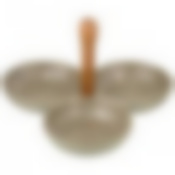 Менажница с деревянной ручкой коллекция Золотой мрамор цвет: gray 23,5*23,5*16,5 см