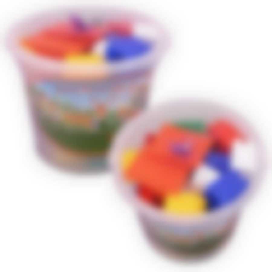 Конструктор "Собери машинку" 45 деталей (ведро). Высота 18см. NEW