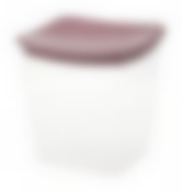 Емкость для сыпучих продуктов квадратная 1л  ягодный