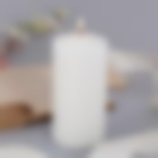 Свеча пеньковая. Диаметр 7см, высота 14см (белая)