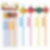 Трубочки для коктейля "Фрукты" 4 шт. 26см