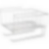 Подвесная корзина на полку с вешалками 24*28*20 см цвет: хром