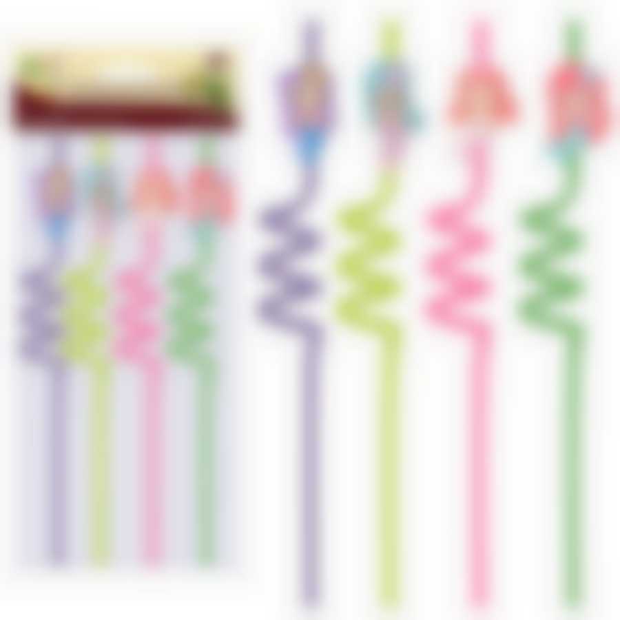 Трубочки для коктейля "Веселые русалочки". Набор 4 шт.