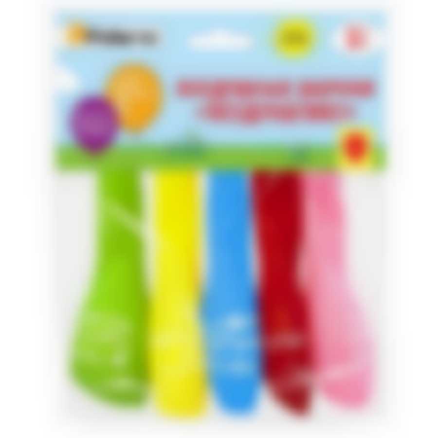 Воздушные шарики "Поздравляю!" 30 см, круглые, разноцветные с рисунком, 5 шт.в упак., PATERRA