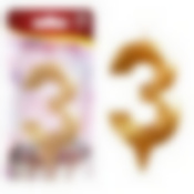 Свеча для торта "Грань" цифра 3 (золото), 8,7х4,3х1,2 см NEW